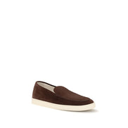 Brunello Cucinelli Bordeaux Calf Leather Slip-On Loafers