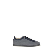Brunello Cucinelli Sneakers Joși din Piele de Vițel Gri