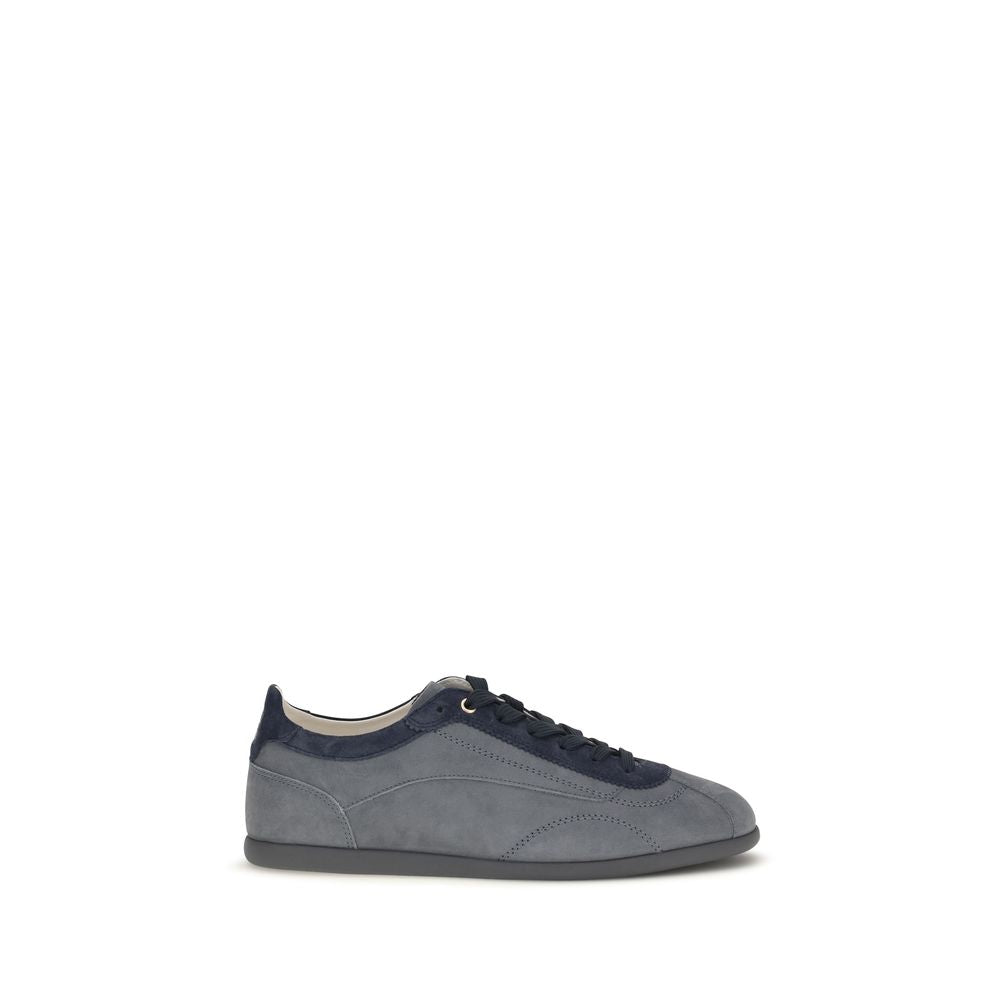 Brunello Cucinelli Sneakers Joși din Piele de Vițel Gri