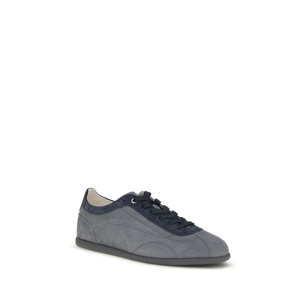 Brunello Cucinelli Sneakers Joși din Piele de Vițel Gri