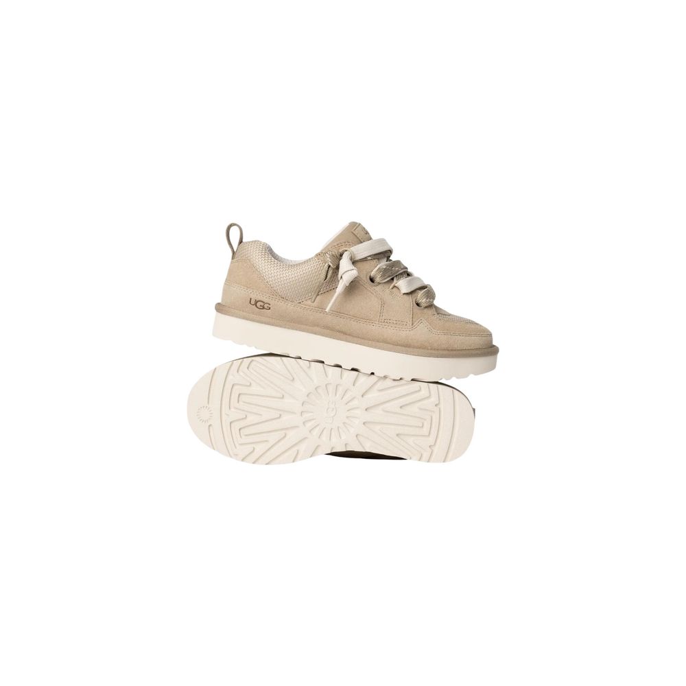 Adidași UGG Chunky din Piele Întoarsă Bej