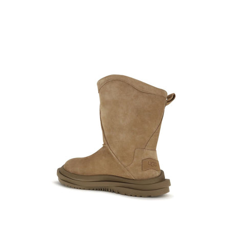 Ghete UGG din Piele Întoarsă Maro