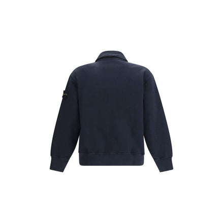Stone Island Blue Cotton Sweatshirt