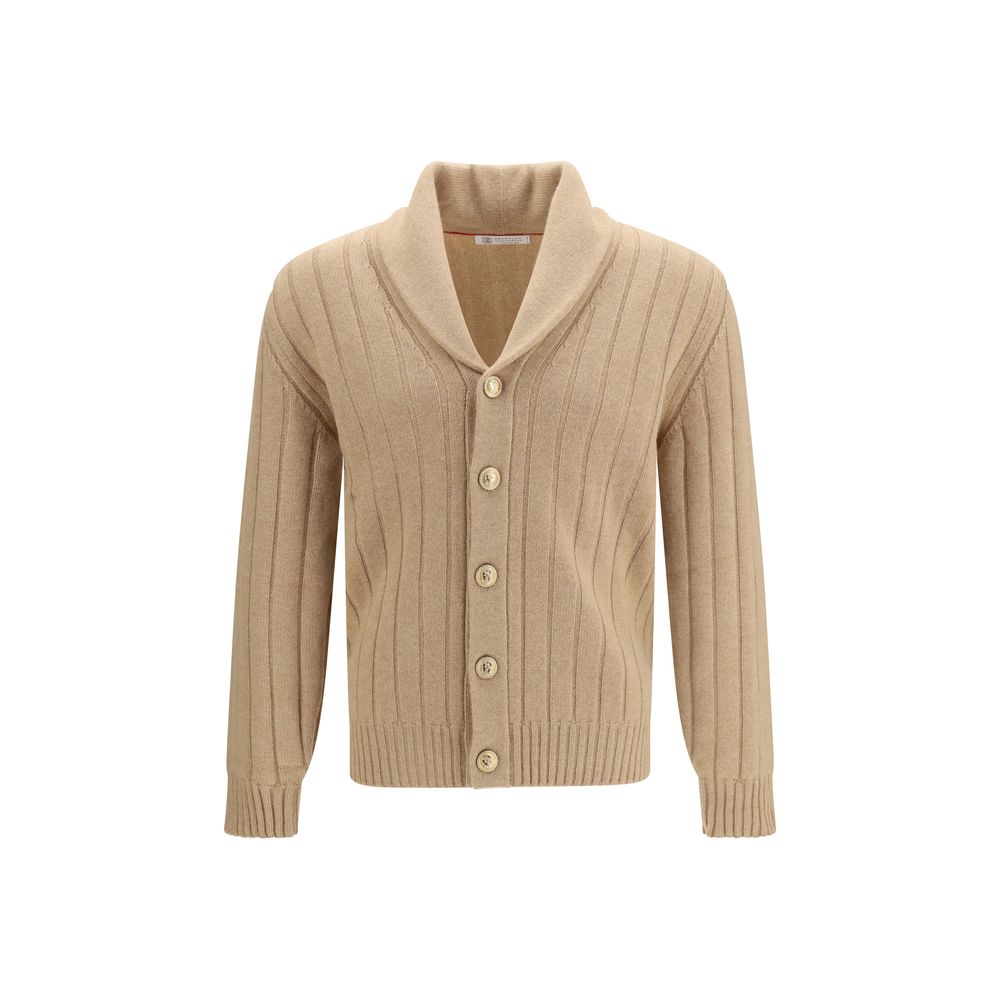 Brunello Cucinelli Cardigan Bej din Cașmir