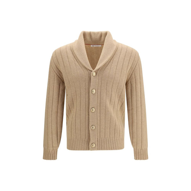 Brunello Cucinelli Cardigan Bej din Cașmir