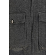 Brunello Cucinelli Gray Cashmere Bomber