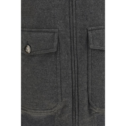 Brunello Cucinelli Gray Cashmere Bomber