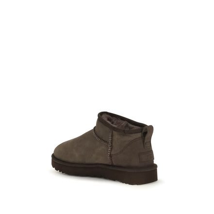 Ghete UGG din Piele Întoarsă Maro
