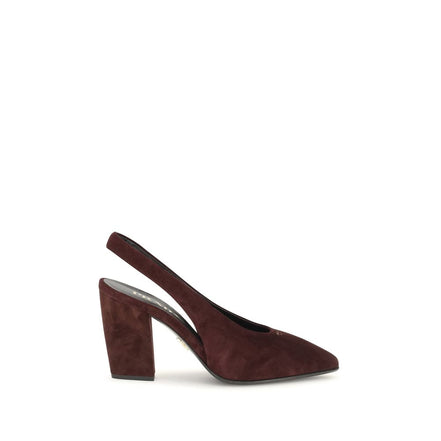 Prada Bordeaux Calf Leather High Heel Pumps