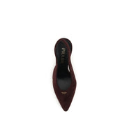 Prada Bordeaux Calf Leather High Heel Pumps
