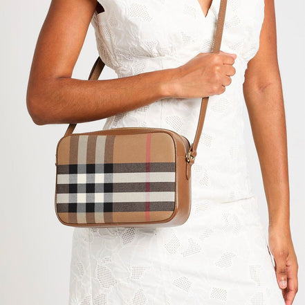 Burberry Geantă de Umăr Maro din Piele