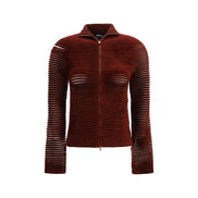 Giorgio Armani Cardigan Bordeaux din Vâscoză
