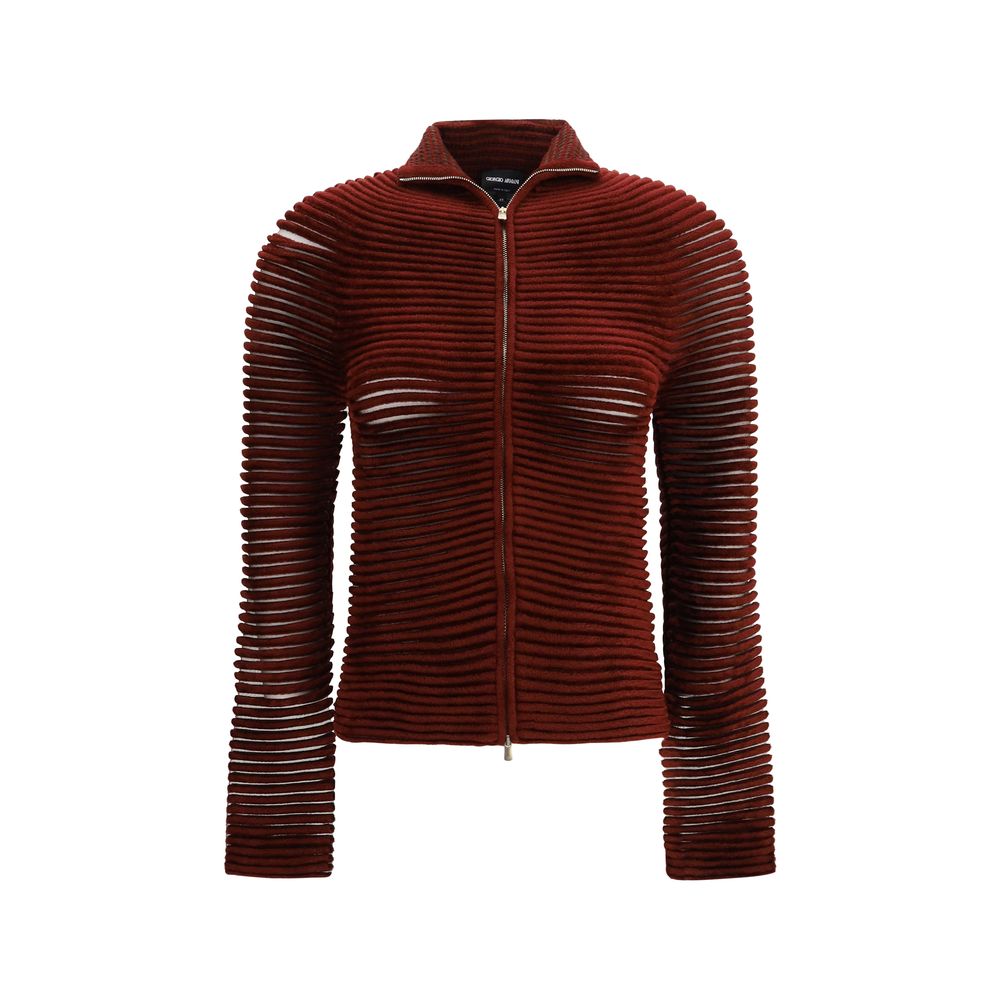 Giorgio Armani Cardigan Bordeaux din Vâscoză