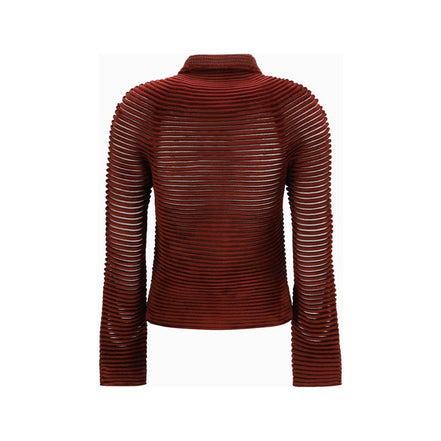 Giorgio Armani Cardigan Bordeaux din Vâscoză