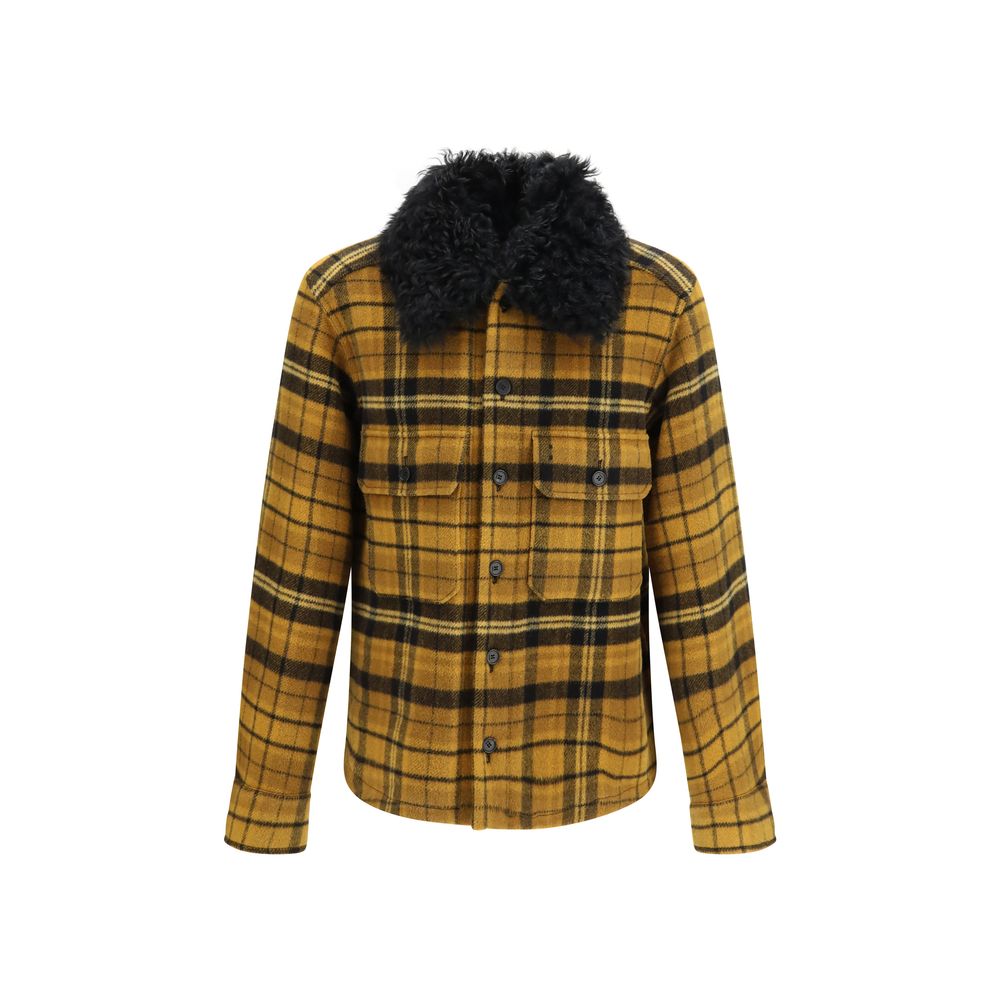 Fendi Jachetă Lungă Multicoloră din Lână
