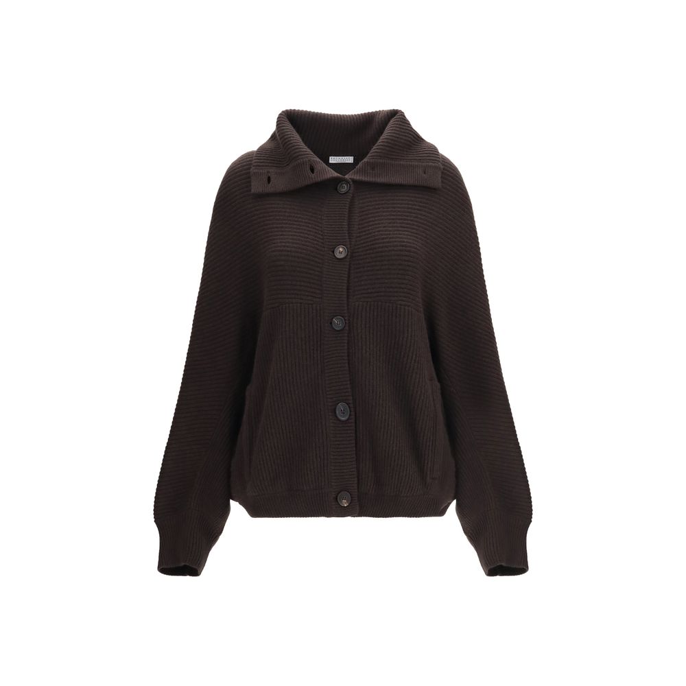 Brunello Cucinelli Cardigan Maro din Cașmir