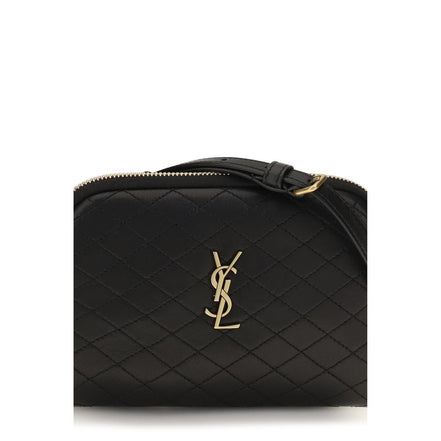Saint Laurent Geantă de Umăr Neagră din Piele de Vițel