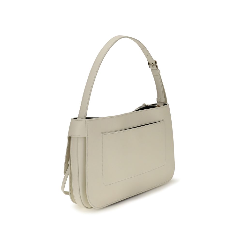 Ferragamo Geantă de Umăr Bej din Piele de Vițel