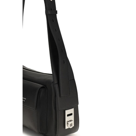 Ferragamo Black Calf Leather Shoulder Bag