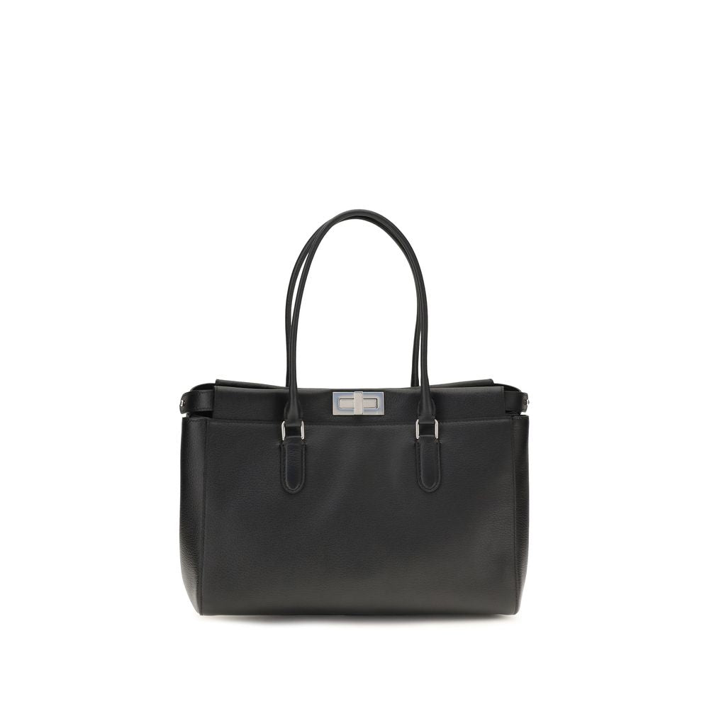 Fendi Geantă de Umăr Neagră din Piele de Vițel