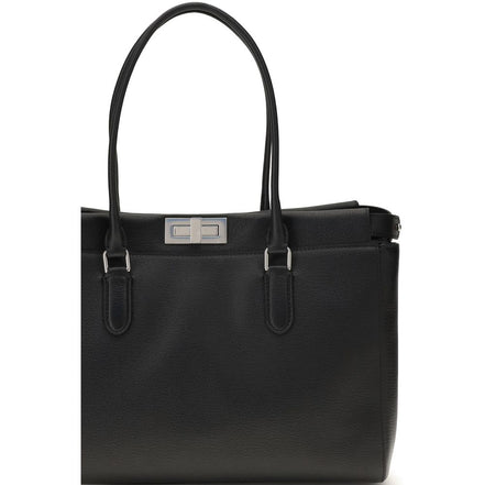 Fendi Geantă de Umăr Neagră din Piele de Vițel