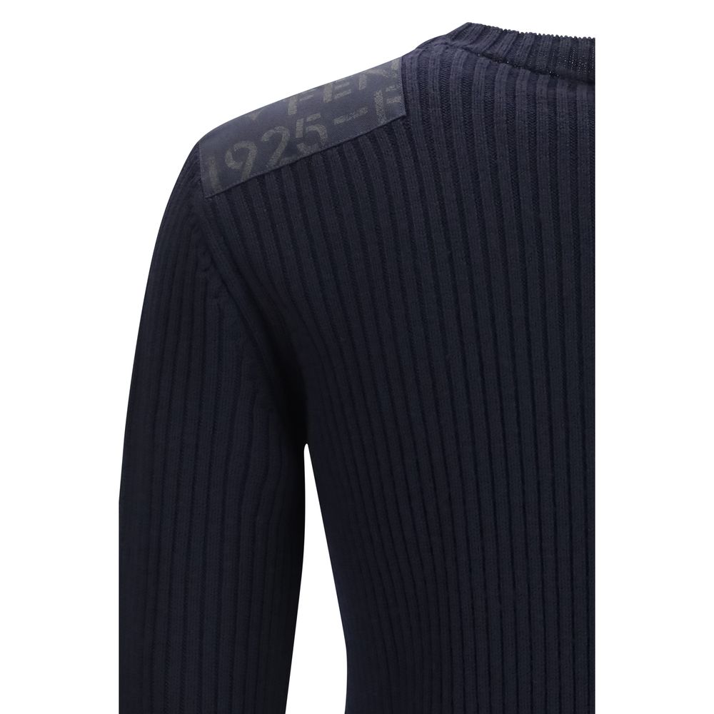 Fendi Blue Wool Sweatshirt