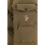 Moncler Grenoble Geacă Lungă Maro din Puf de Gâscă