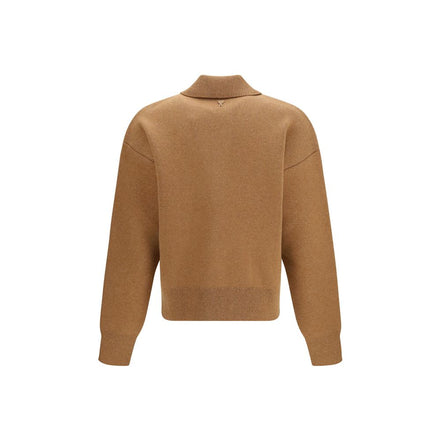 Ami Paris Brown Wool Cardigan