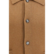 Ami Paris Brown Wool Cardigan