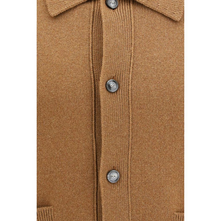 Ami Paris Brown Wool Cardigan