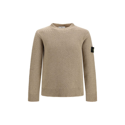 Stone Island Beige Wool Sweatshirt