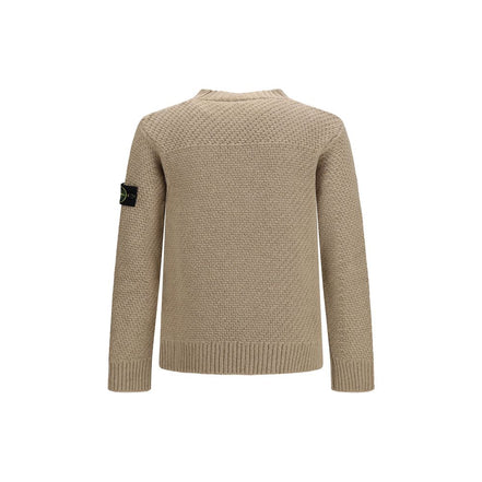 Stone Island Beige Wool Sweatshirt