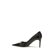 Gucci Pantofi cu Toc Negri din Piele de Vițel