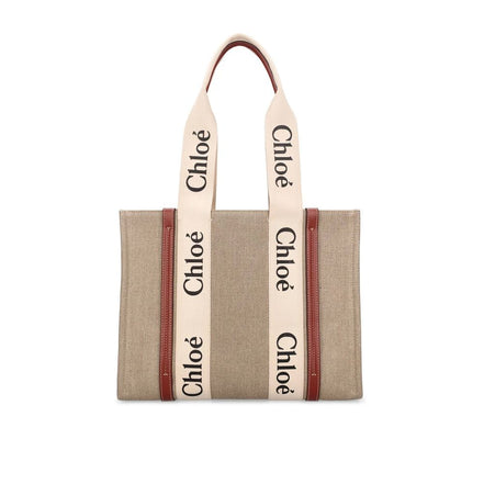 Chloé Geantă Tote Bej din In