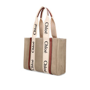 Chloé Geantă Tote Bej din In