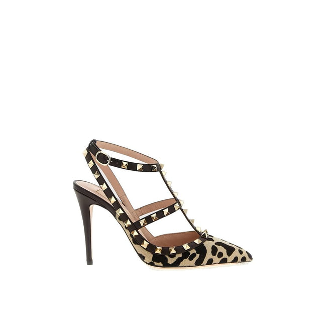 Valentino Garavani Brown Calf Hair High Heel Pumps