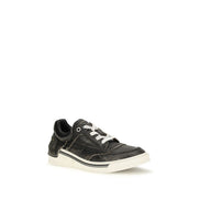 Fendi Black Calf Leather Low Top Sneakers