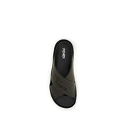 Fendi Bicolor Polyester Flat Sandals