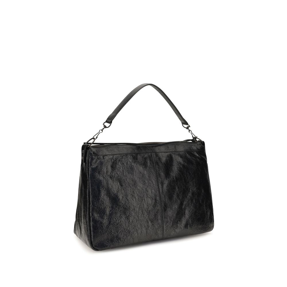 Balenciaga Geantă de Umăr Neagră din Piele de Miel
