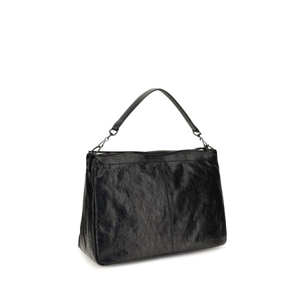 Balenciaga Geantă de Umăr Neagră din Piele de Miel