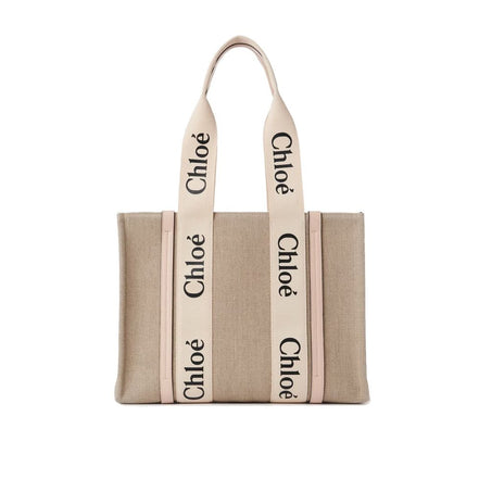 Chloé Geantă Tote Bej din In