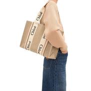 Chloé Geantă Tote Bej din In