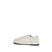 Fendi White Calf Leather Athletic Sneakers