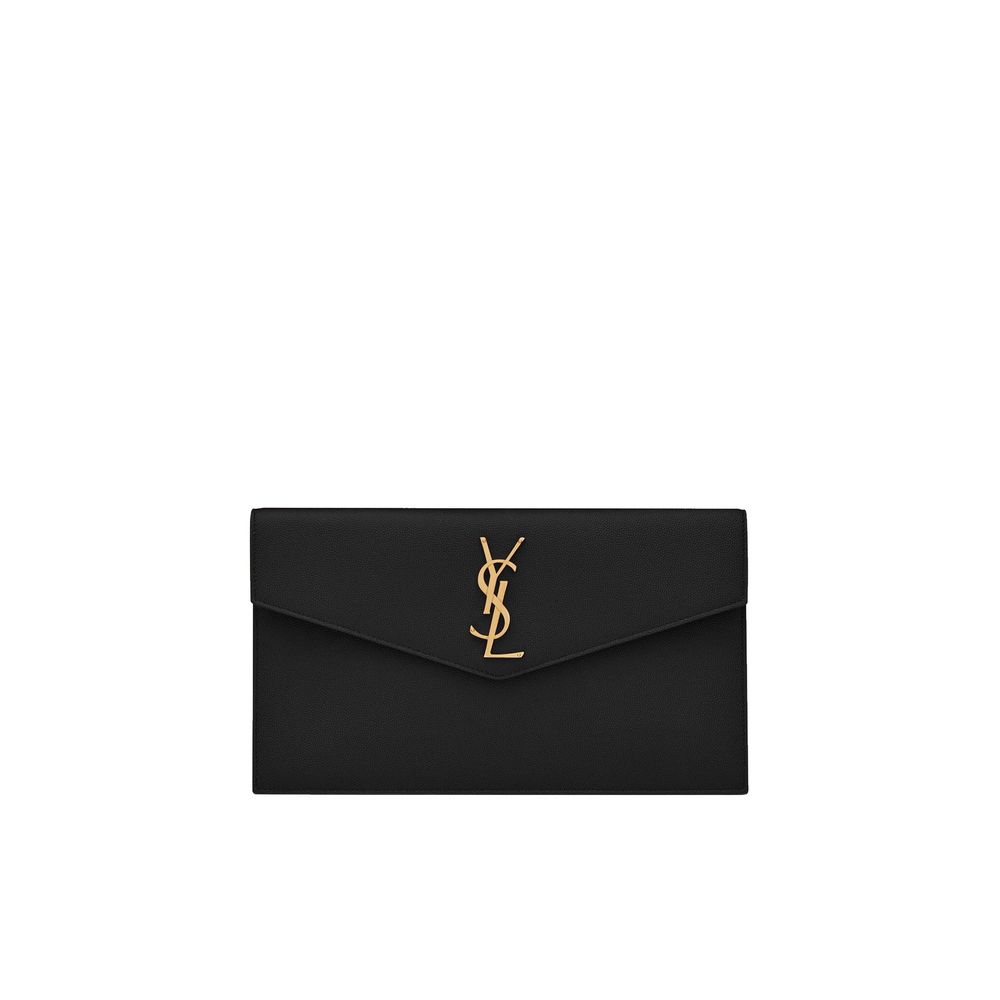 Saint Laurent Geantă Clutch Neagră din Piele