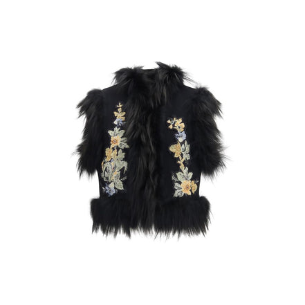 Fendi Vestă Neagră din Lână