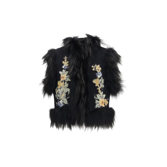 Fendi Vestă Neagră din Lână