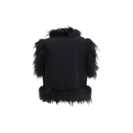 Fendi Vestă Neagră din Lână