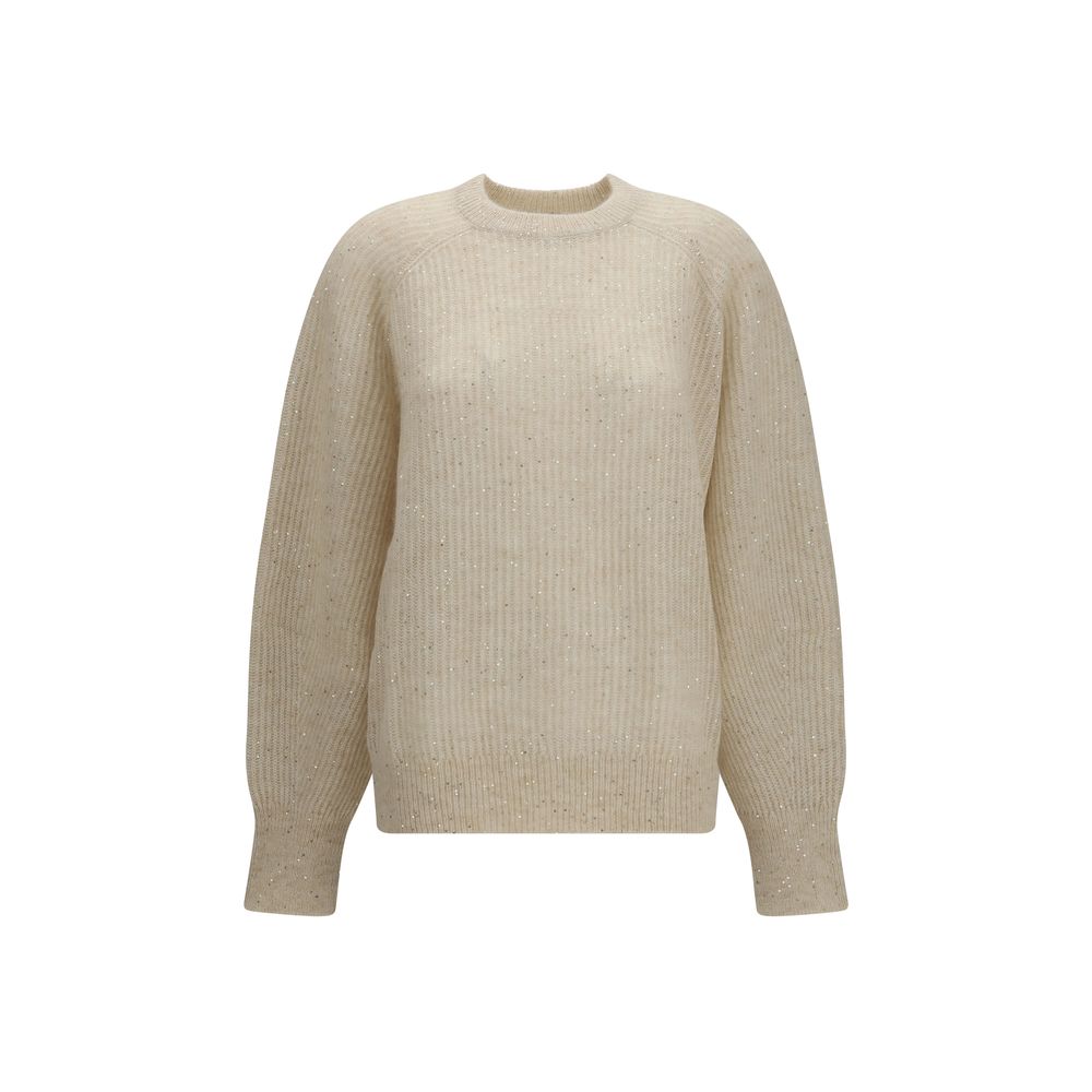 Brunello Cucinelli Pulover Bej din Mohair