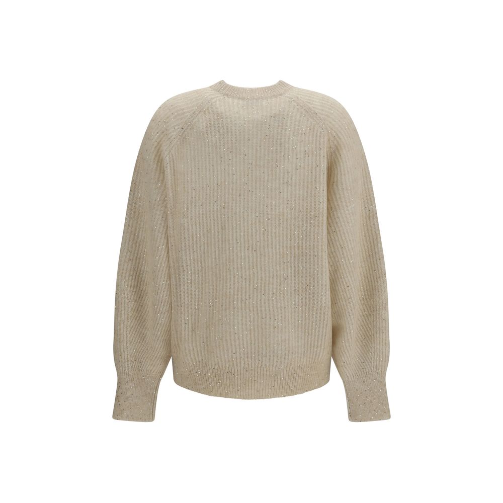 Brunello Cucinelli Pulover Bej din Mohair