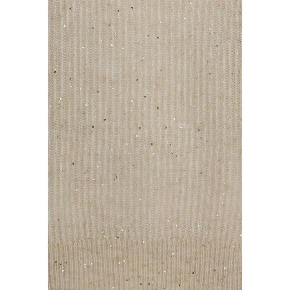 Brunello Cucinelli Pulover Bej din Mohair